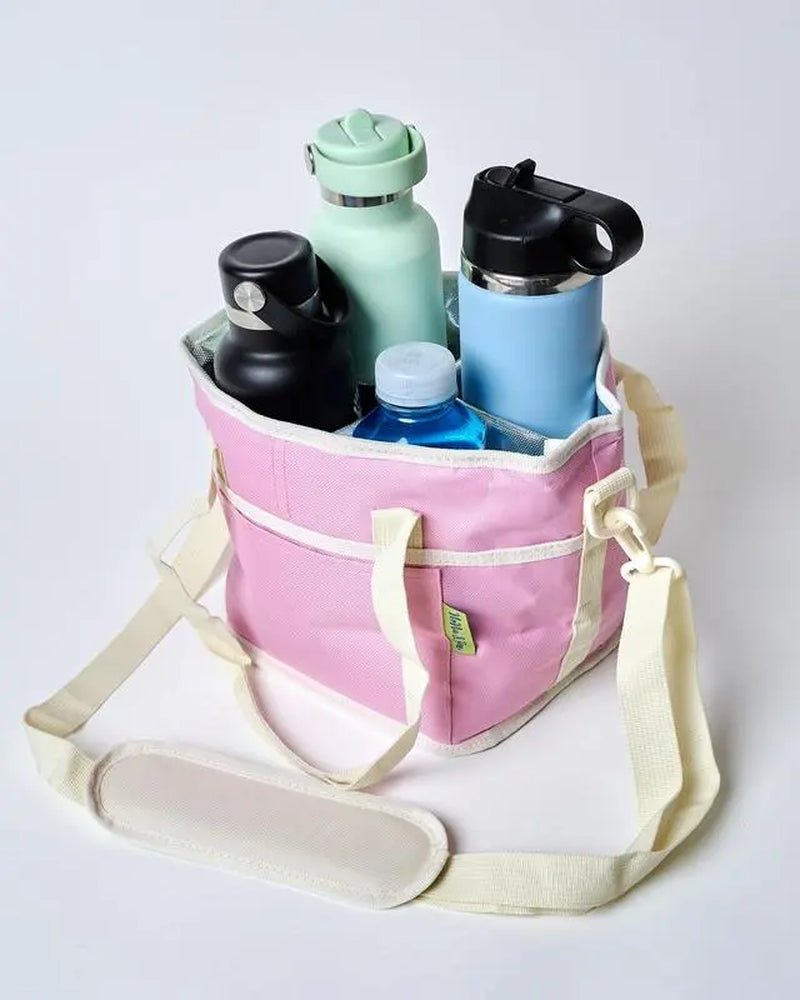 Family Size 4 Compartment Drink Bag, Multiple Tumbler Carrier Caddy Drinkware Sturdy